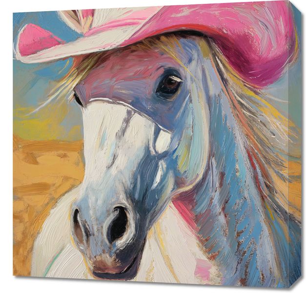 Obraz 60x60cm Różowy Kapelusz zdjęcie 1