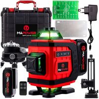 POZIOMICA LASEROWA LASER KRZYŻOWY 360 4D ZIELONY ELEKTRONICZNY