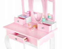 KINDERPLAY DUŻA DREWNIANA TOALETKA DLA DZIEWCZYNKI DZIECI 105,5CM + TATUAŻE