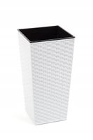 KADAX Doniczka Donica 24x47cm Wkład Biała Rattan