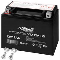 AKUMULATOR MOTOCYKLOWY XTREME 12V 12Ah (WYMIAR 14Ah) BEZOBSŁUGOWY SKUTER