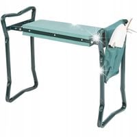 TABORET OGRODOWY KLĘCZNIK KRZESŁO DO OGRODU SKŁADANE MOCNE 3w1 + ORGANIZER