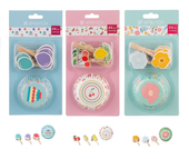 PAPILOTKI + TOPPERY DO BABECZEK MUFFINEK AMBITION LUKRECJA X 24 SZT