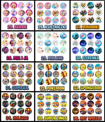 OPŁATEK na BABECZKI MUFFINKI zestaw na urodziny 12szt. - PIĘKNA I BESTIA na Arena.pl