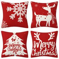 4x POSZEWKI NA PODUSZKI ŚWIĄTECZNE NA JAŚKI 45x45 CM BOŻE NARODZENIE ZESTAW