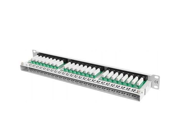 Patch Panel 48 Port 1U Kat.5E szary zdjęcie 2