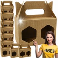 Komplet 10 sztuk Opakowań z rączką na 2 miody 2x430ml z tektury falistej