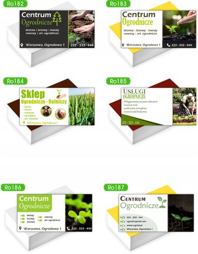 Wizytówki firmowe reklamowe 200 szt różne wzory USŁUGI KOPARKO ŁADOWARKĄ na Arena.pl