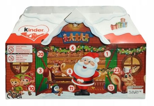 KINDER KALENDARZ ADWENTOWY DOMEK ZE SŁODYCZAMI CZEKOLADKI MIKOŁAJ cukierki na Arena.pl