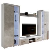 Meblościanka Rumba XL biały / beton jasny