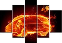 105CM 150CM OBRAZ 5 ELEM OGNISTY SAMOCHÓD DRUK