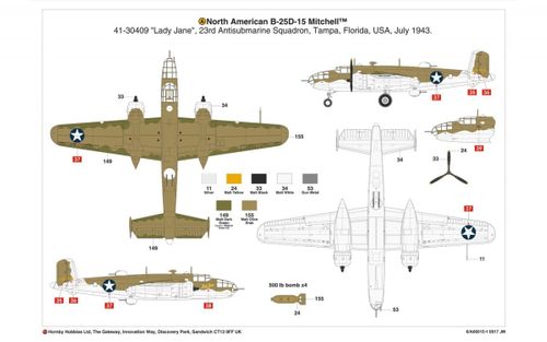 Airfix North American B-25C/D Mitchell na Arena.pl