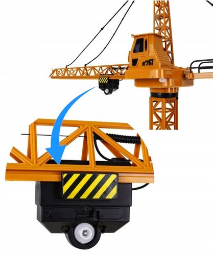 Mega Dźwig Żuraw Budowlany RC Zdalnie Sterowany 128cm na Pilot + Kask LED na Arena.pl