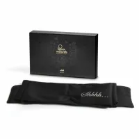 bijoux indiscrets shhh black - satynowa opaska na oczy uniwersalna