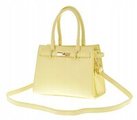 Laura Biaggi torebka shopper skóra naturalna żółty groszek mat TS66-6677