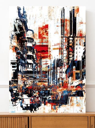 Plakat abstrakcja miasto 21x29,7 cm A4 na Arena.pl