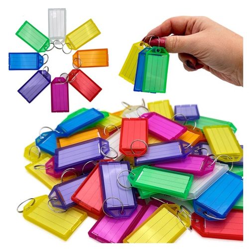 Identyfikatory breloki z etykietą do kluczy 50 szt. mix kolorów na Arena.pl