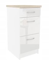 Szafka kuchenna z szufladami 40 Biały połysk