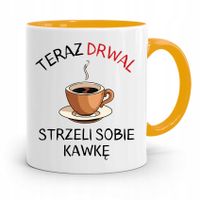 Dla Drwala Rębacza Kubek Żółty Prezent Na Urodziny Z Nadrukiem Ze Zdjęciem