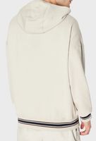 ARMANI EXCHANGE BLUZA Z KAPTUREM BAWEŁNIANA BEŻOWA MIEJSKA S