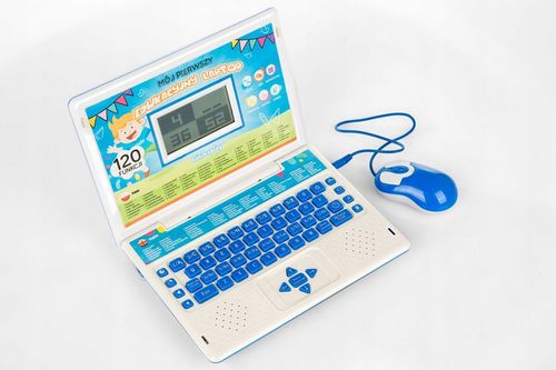 KINDERPLAY LAPTOP DLA DZIECI EDUKACYJNY DO NAUKI LITEREK LICZENIA 120 OPCJI na Arena.pl
