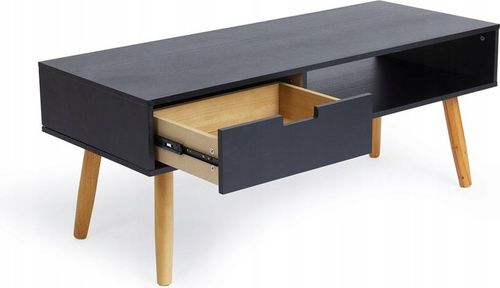 KOMODA Szafka RTV Kredens Regał na Telewizor z Szufladą CZARNY na Arena.pl