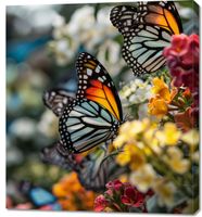Obraz 90x100cm Motyle Na Łące