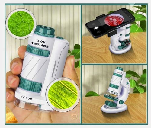 MIKROSKOP EDUKACYJNY DLA DZIECI 2W1 LABORATORIUM 60X/180X + AKCESORIA na Arena.pl