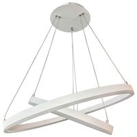 LAMPA wisząca JOVITA 5239-874RP-WH-3 Italux futurystyczna OPRAWA zwis LED 74W 3000K pierścienie rings białe