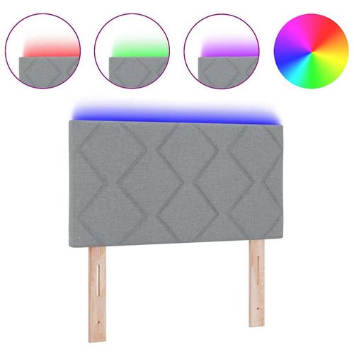 Zagłówek Ze LED Lights Z zagłówkiem Jasnoszary 80 cm tkanina na Arena.pl