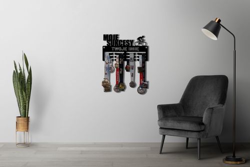 Wieszak na medale MOJE SUKCESY twoje imię dowolny tekst 62.1 na Arena.pl