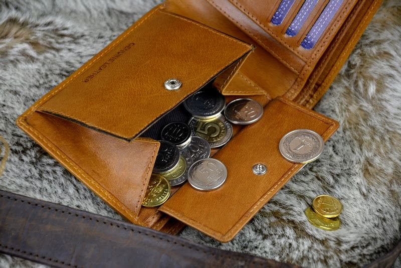 Oryginalny Portfel Męski Skórzany Brązowy Buffalo Wild RFID Poręczny zdjęcie 8