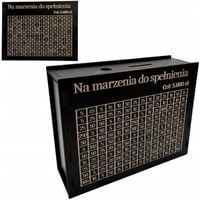 CZARNA SKARBONKA WYKREŚLANA DOWOLNY NAPIS PREZENT WYZWANIE OSZCZĘDZANIE