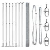 Ogrodzenie z słupkami Srebrny 1.5 x 10 m Stal