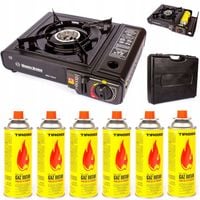 KUCHENKA TURYSTYCZNA WALIZKA NA KARTUSZE W WALIZCE 6X GAZ KARTUSZ GRATIS GE