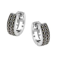 srebrne kolczyki z markazytami - kdk5783