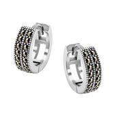 srebrne kolczyki z markazytami - kdk5783