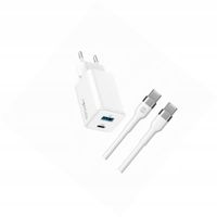 Szybka ładowarka GaN 45W 2 wejścia USB i USB-C z kablem do Oppo Reno 6 5G