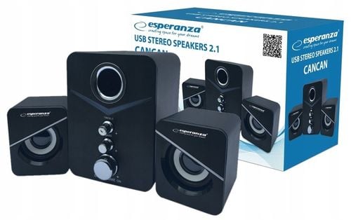 GŁOŚNIKI KOMPUTEROWE 2.1 PODŚWIETLENIE LED MOC 6W na Arena.pl