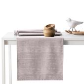 Zestaw obrus + bieżnik plamoodporny VESTA 115x180 + 35x180 pudrowy róż