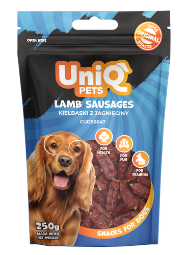 Przysmaki dla psa smaczki kiełbaski z jagnięciny WOOFERS 250g UNIQ PETS na Arena.pl