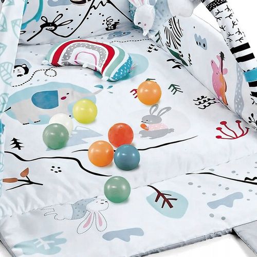 DUŻA MATA EDUKACYJNA SUPER MIĘKKA INTERAKTYWNA DLA NIEMOWLAKA 4W1 MOTYW LAS na Arena.pl