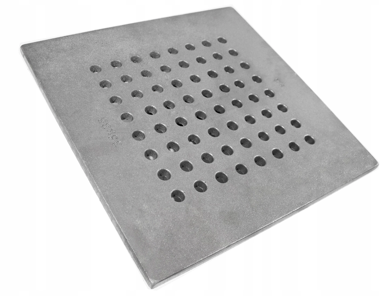 Ruszt żeliwny dziurkowany  do kominka - pieca 35x35 zdjęcie 2