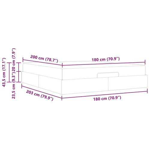 Ramka łóżka Niebieski 180 x 200 cm Aksamit na Arena.pl