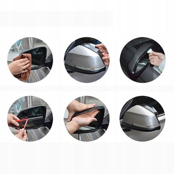 Daszek lusterka osłona przeciwdeszczowa carbon 3M zdjęcie 14