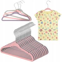 WIESZAKI WELUROWE DZIECIĘCE DLA DZIECI NA UBRANIA KOMPLET WIESZAKÓW 30 szt