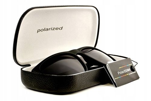 OKULARY NERDY PRZECIWSŁONECZNE POLARYZACYJNE UV KLASYCZNE CZARNE Z ETUI na Arena.pl