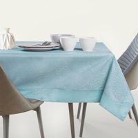 Obrus Plamoodporny GAIA 155x250  Błękitny AmeliaHome