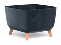 Doniczka kwadratowa na nóżkach GRACIA DGQL400E | Antracyt