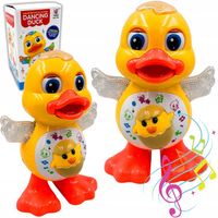 TAŃCZĄCA KACZKA NA BATERIE INTERAKTYWNA EDUKACYJNA ŚWIECĄCA GRAJĄCA